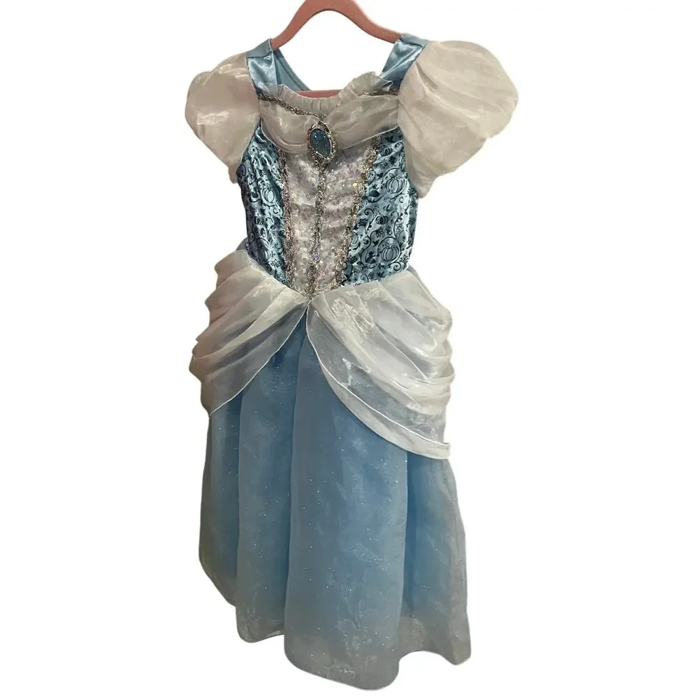 Disney Cinderella Costume Dress Size 5 / 6 Includes headband Tiara\